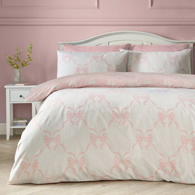 Pretty Bows Reversible Duvet Cover Set