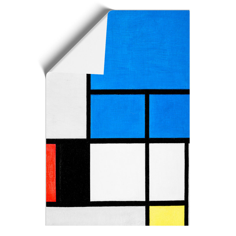 Composition by Piet Mondrian - Frameless Print, 59cm H x 42cm W x 0.1cm D