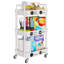 Chariot de cuisine, organisateur de rangement multifonctionnel à roulettes, chariot mobile avec roulettes verrouillables-683819950