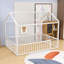 Structure de lit en métal avec clôture Montessori-1262664493-1262664492