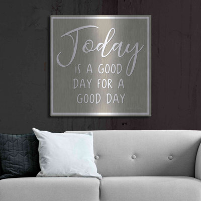 «Today is a Good Day» par Lori Deiter, art mural en métal, 36 po x 36 po
