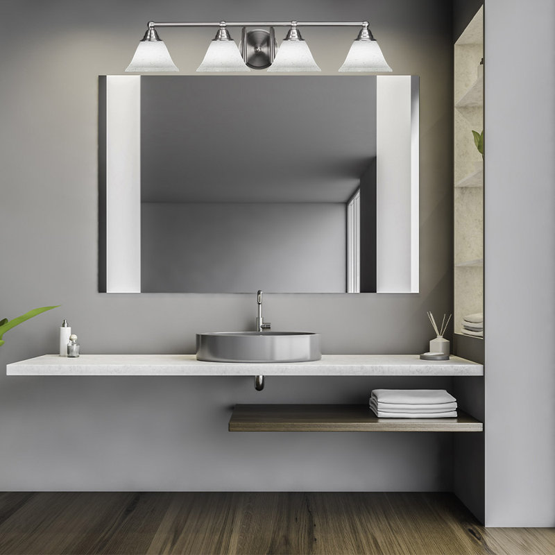 Michell 4-Light Bath Bar, Brushed Nickel