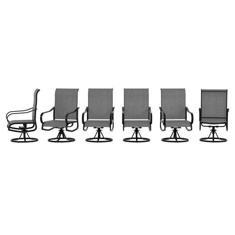 Fauteuil pour espace repas d'extérieur, Gris foncé