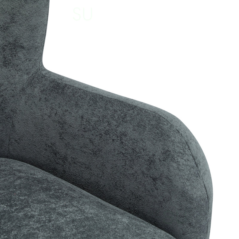 Fauteuil d'appoint rembourré Reshami, Gris château de pierre