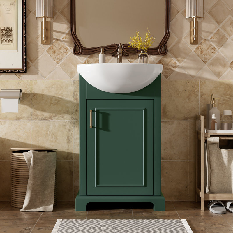 Freestanding Standard Free Standing Single Double Single Vanity Bathroom Vanity With Ceramic Top