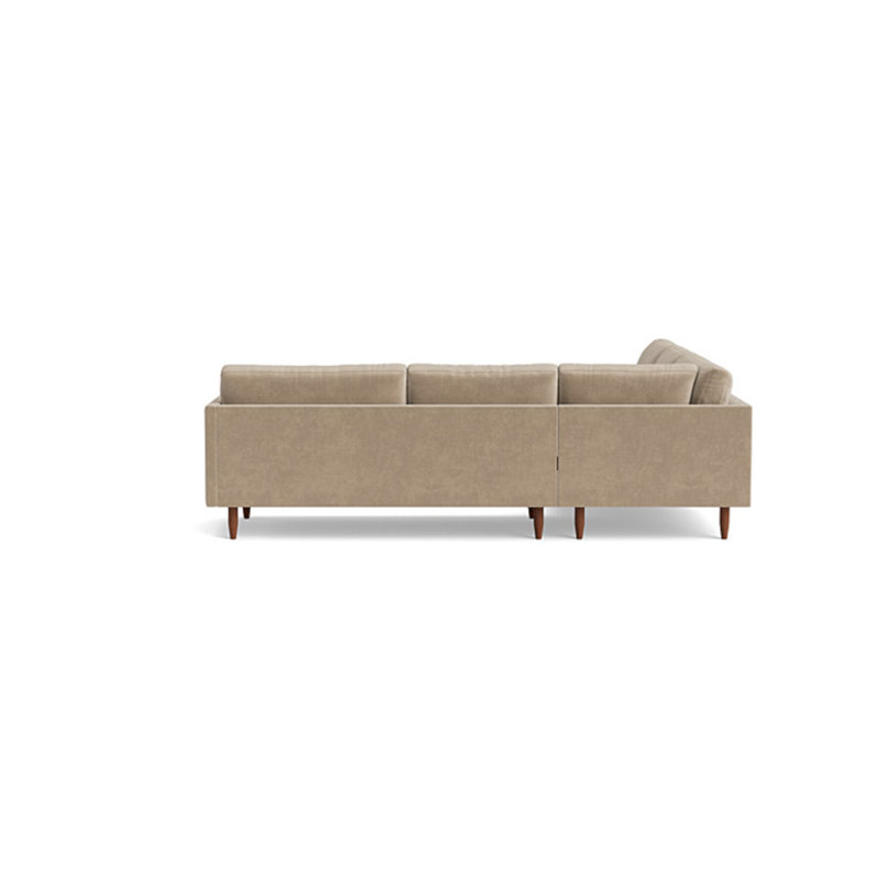 Skinny Fat Sectional, Left Hand Facing, Velvet - Beige