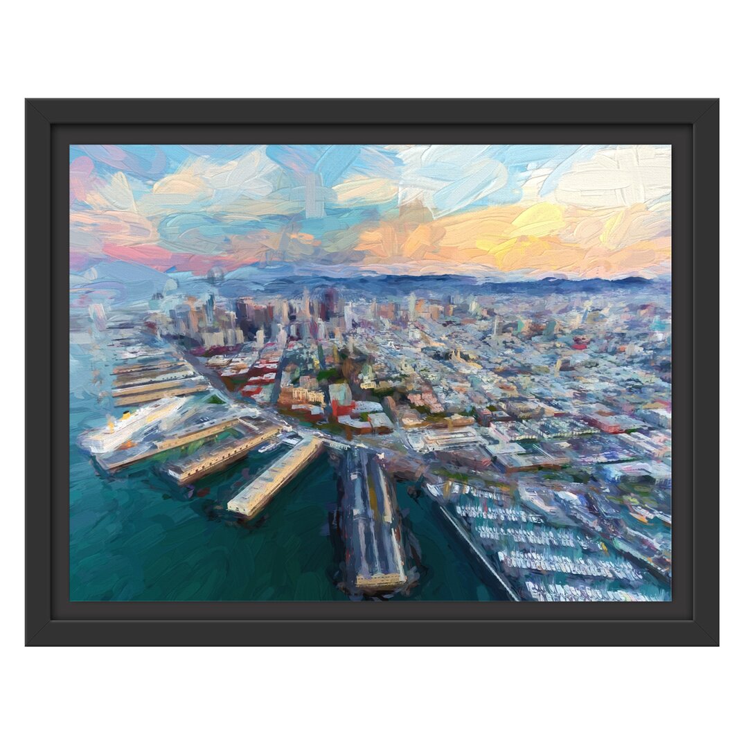 Gerahmtes Wandbild San Francisco bei Sonnenuntergang