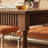 Hakan Walnut Solid Wood Dining Table-437984202