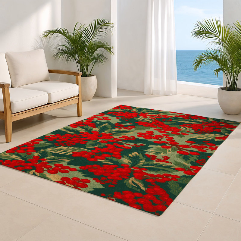 Tapis vert d'intérieur et d'extérieur Botanical, Rectangulaire 8 pi x 10 pi