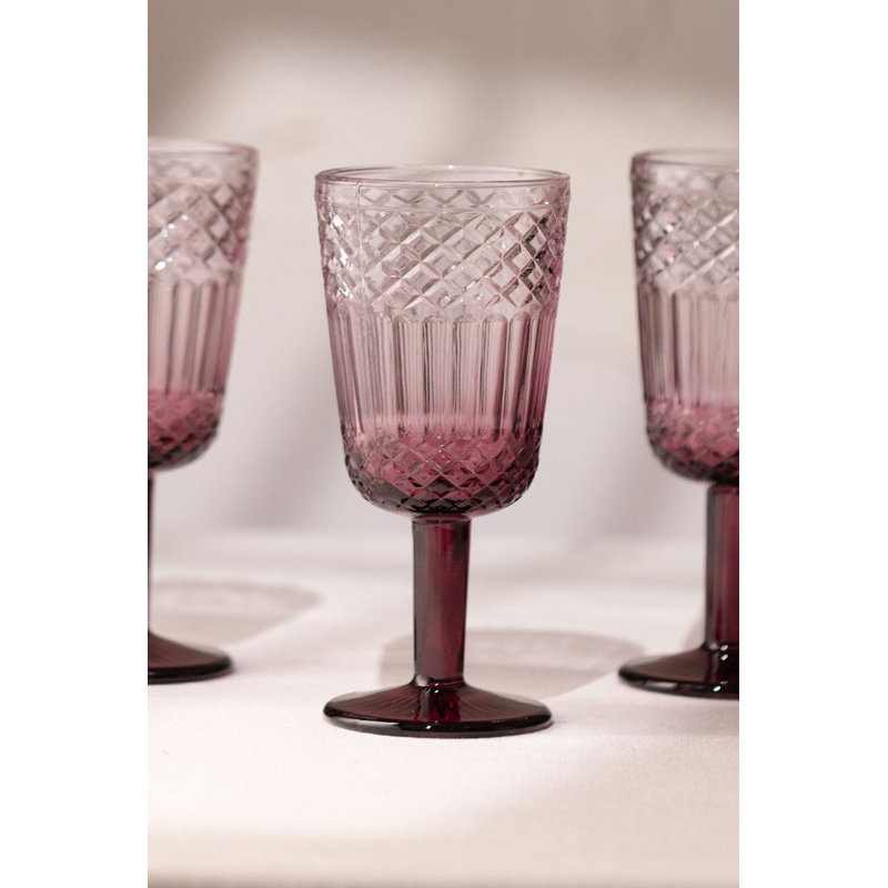 Ensemble de verres à vin bourgogne (4 pièces), 3,1 x 3,1 x 6,8 pouces | 100% verre, capacité de 9,5 oz liq. Parfait pour les vins rouges, design élégant, idéal pour les réceptions et les occasions spéciales, lavage à la main recommandé pour la longévité