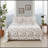 4 PCS Full Sheet Set Gray Deer Toile