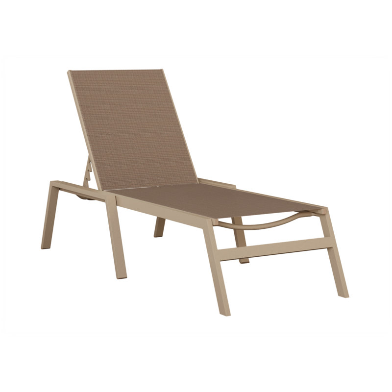 Chaise longue sans accoudoirs Colella Sahara Speckle, Brun, Sahara moucheté