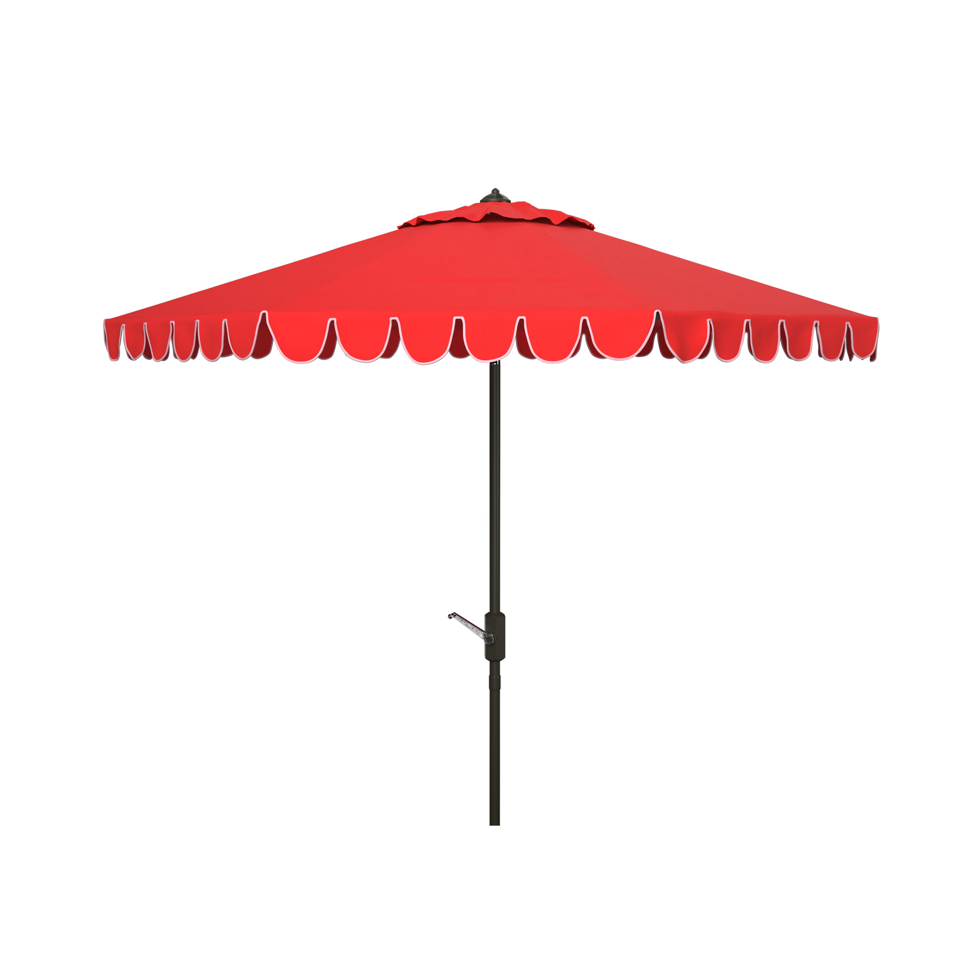 Bourbana 130'' Outdoor Umbrella, Red/White