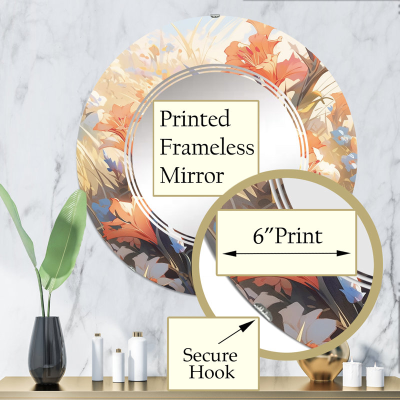 Miroir mural rond Montcerf, 32 po x 32 po