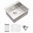 Stainless Steel Drop In Kitchen Sink, 25 X 22 X 10" Drop-In Topmount Sinks 16 Gauge R10 Tight Radius Deep Single Bowl 25" Basin Sink