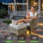 5 - Person Wicker Outdoor Conversation Set, Patio Sofa Set with Fire Pit and Cushions-1106703230