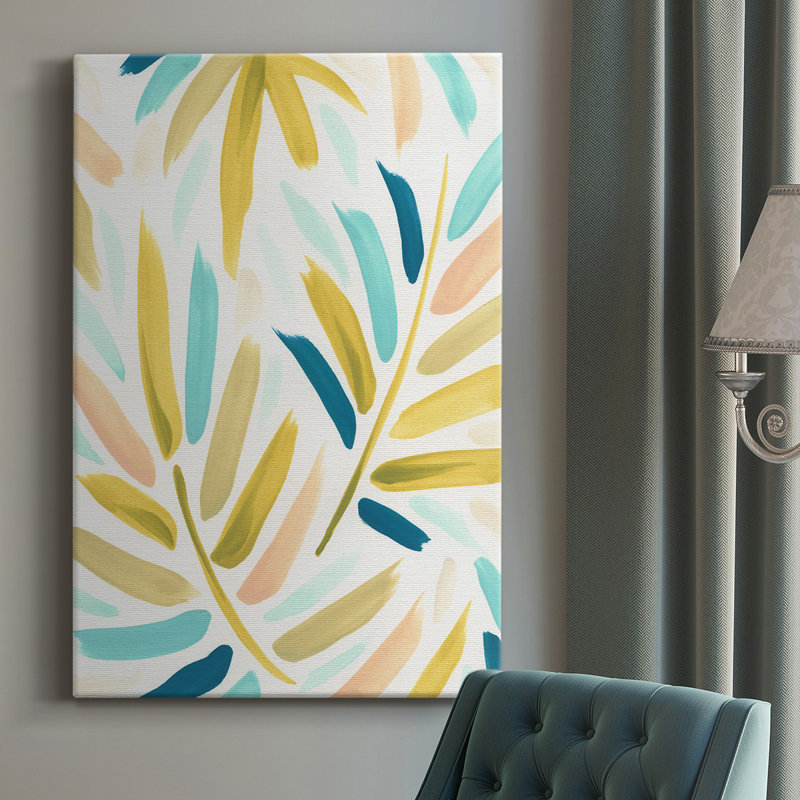 Calypso Confetti II - peinture sur toile tendue, H 18 po x l 12 po x P 1,5 po