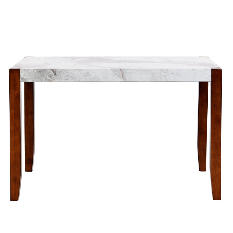 Dining Table, Rectangular Table with Wood Legs for Dining Room, Living Room