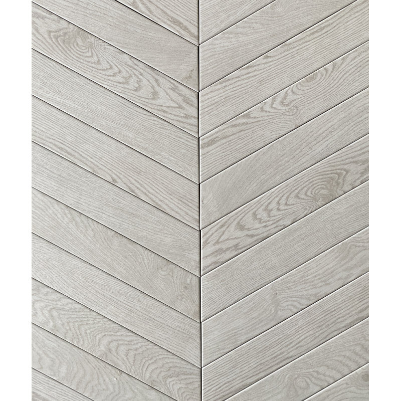 Carreau de porcelaine singulier 3 po x 16 po, Gris