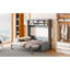 Lit mural gris Queen - Multifonctionnel, pour un sommeil réparateur, gain d'espace, dimensions personnalisables, idéal pour les petits appartements ou les espaces restreints.