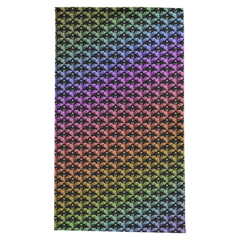 Leffel Bats Pattern Tablecloth, Black