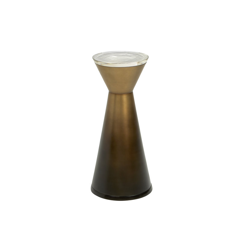 Vesper Glass Top End Table