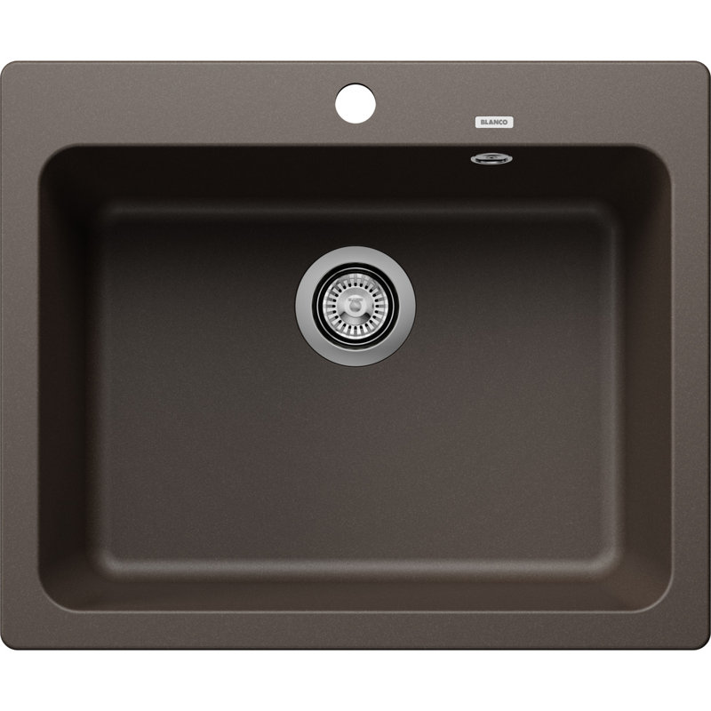 Naya Single Bowl Inset Kitchen Sink, Coffee