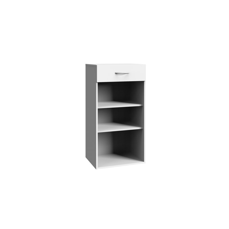 Aghwith Wood Shelving Unit, White, 98cm H x 45cm W x 40cm D
