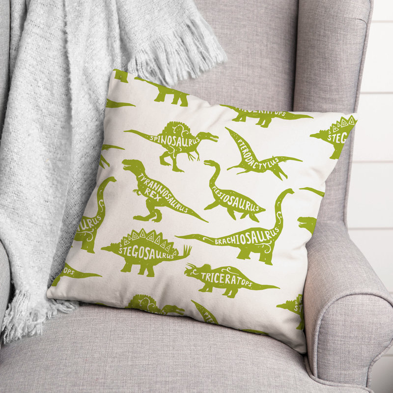 Square Pillow Cover & Insert, Green 