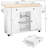 Jaye 51.7" Kitchen Island on Wheels with Storage Cabinet with Drop Leaf Countertop-1750206909
