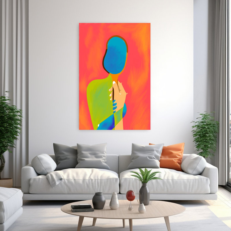 Art contemporain contemporain abstrait, H 24 po x l 16 po