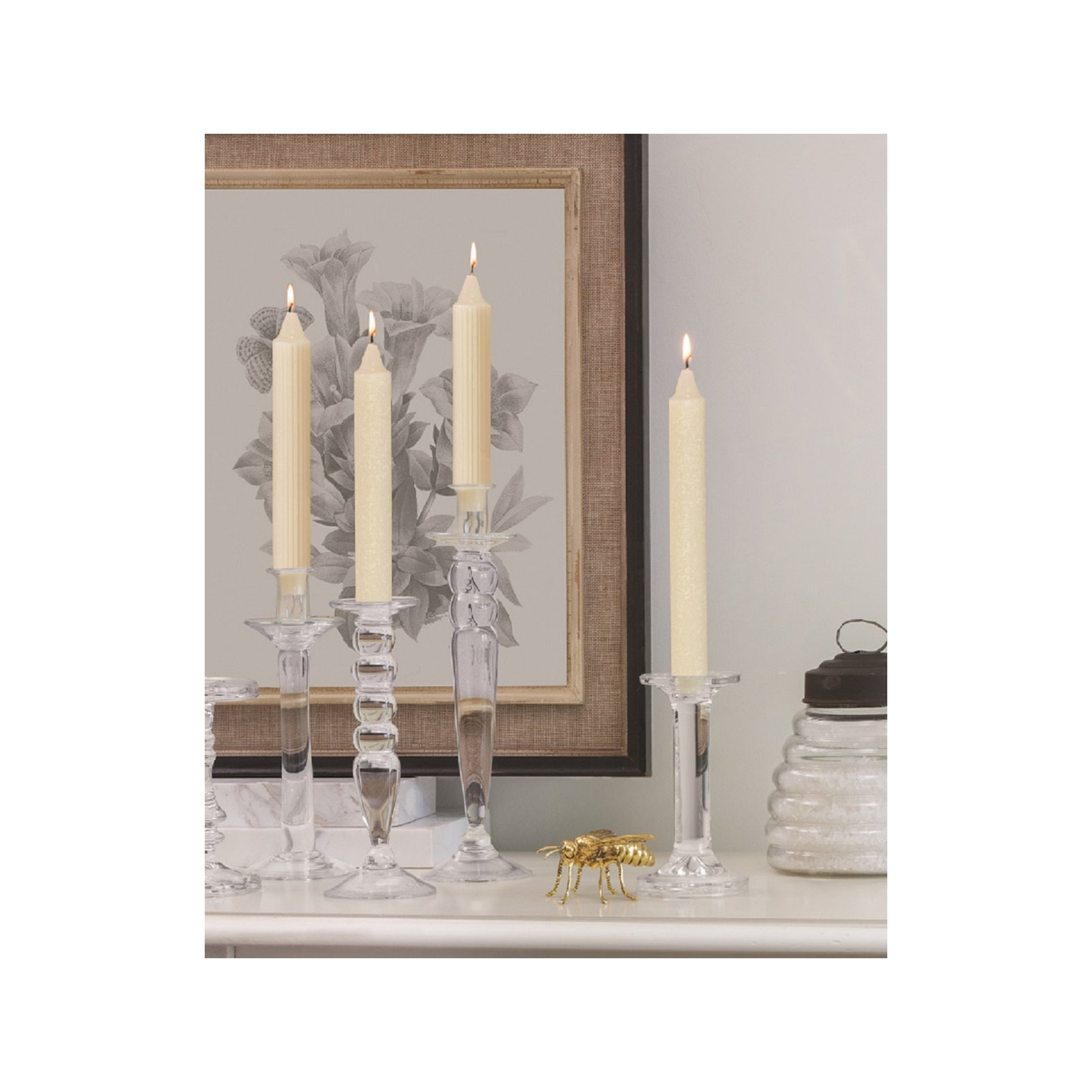 Unscented Taper Candle, Ivory