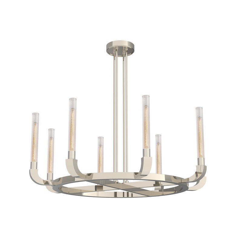 Lustre flûte, Nickel poli