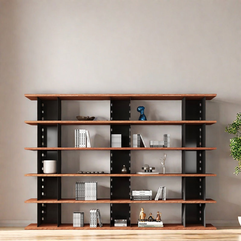 Une bibliothèque aux tendances personnalisées, (5 tablettes) H 78,7 po x l 110,2 po x P 13,7 po