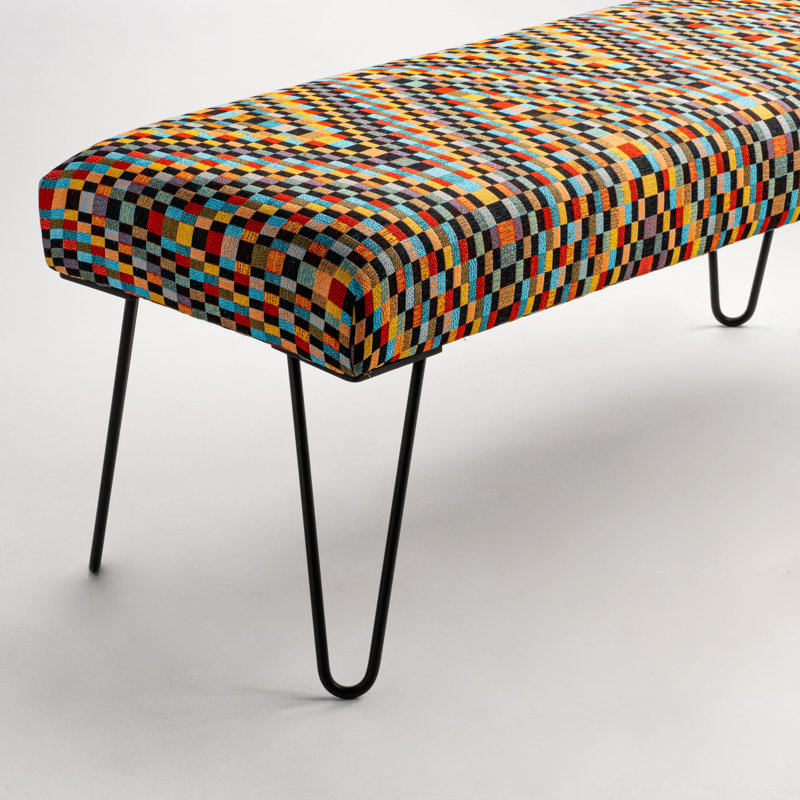 Ramford Velvet Upholstered Bench, H40 x W120 x D40cm