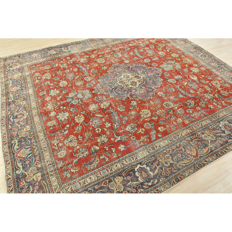 Rontez One-of-a-Kind 9'7" X 10'10" Wool Area Rug in Red