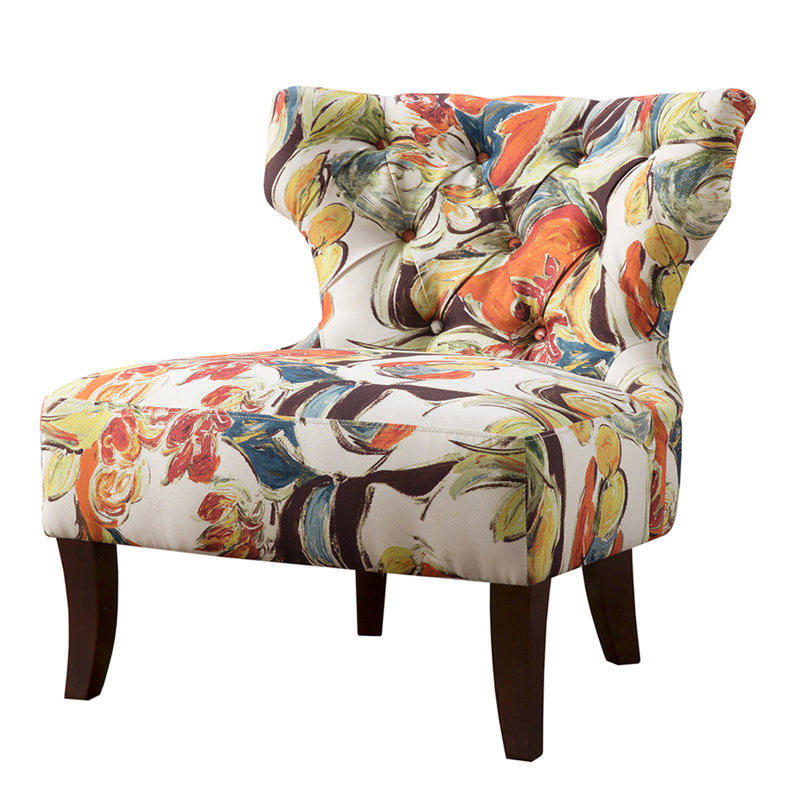 Fauteuil d'appoint contemporain avec capitonnage chic