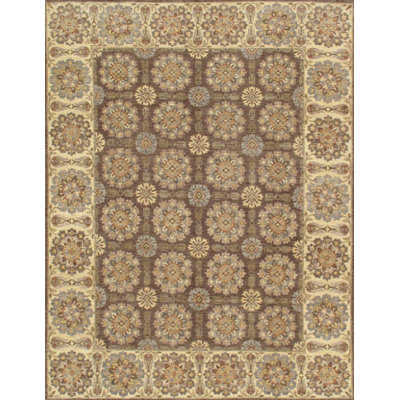 Hand Woven Cotton and Wool Floral Area Rug