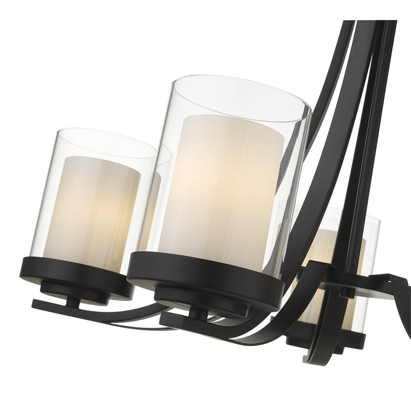 Arie 6 - Light Dimmable Classic / Traditional Chandelier, Matte Black