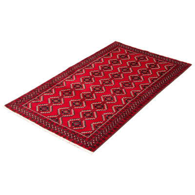 One-of-a-Kind 3'9" X 6'7" New Age Wool Area Rug in