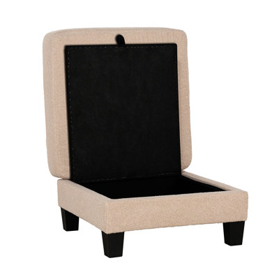 Rangement beige avec design contemporain, l 18 po de profondeur, 18 po de hauteur, tissu de style bois d'ingénierie, l 31 po x P 31 po H 18 po, pour le salon
