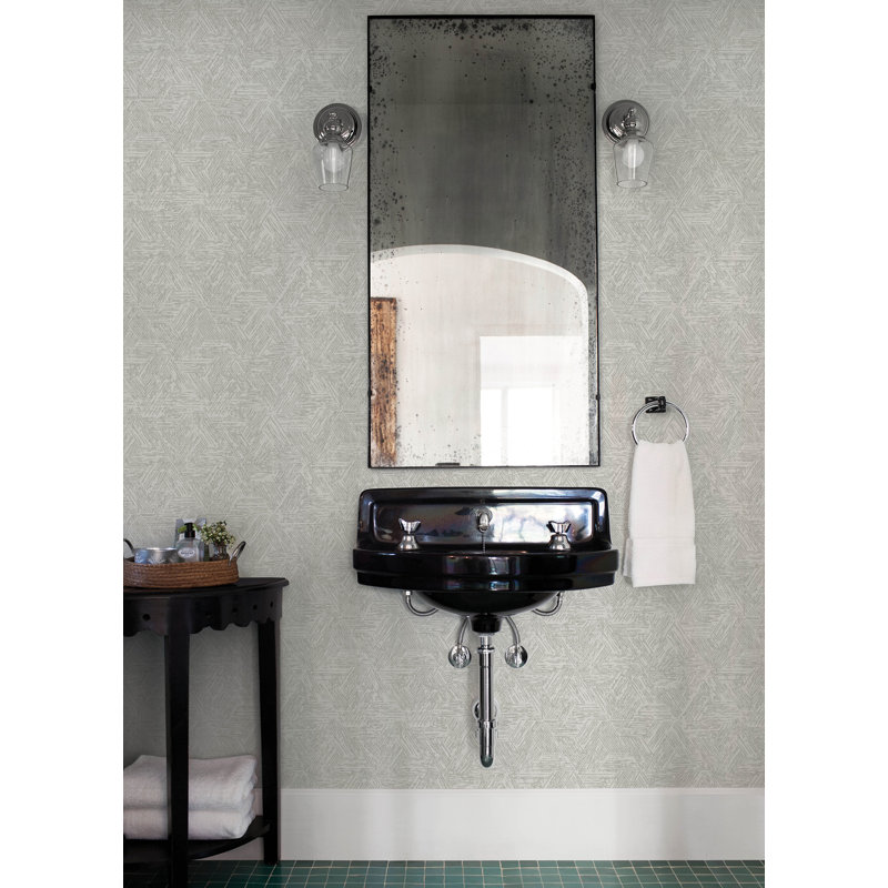 Bravlio Geometric Wallpaper Double Roll, Gray