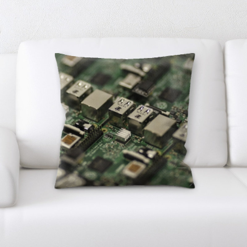 Faux Leather Throw Pillow
