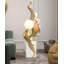 Blanc + plastique doré + résine + lampes sur pied de forme libre en bois massif-131427455