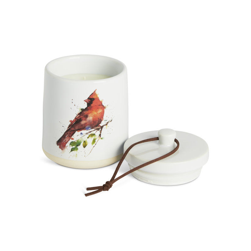 Spring Cardinal Candle With Lid - 7.5Oz