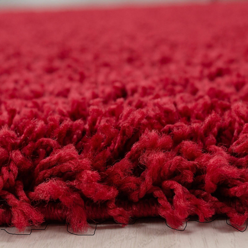 Solid Colour Shag Area Rug, Runner 60 x 220 cm