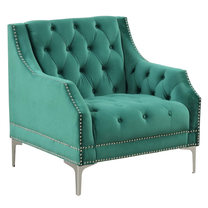 Fauteuil Audrienna de 45,5 po de largeur, fauteuil d'appoint, fauteuil de lecture avec dossier capitonné