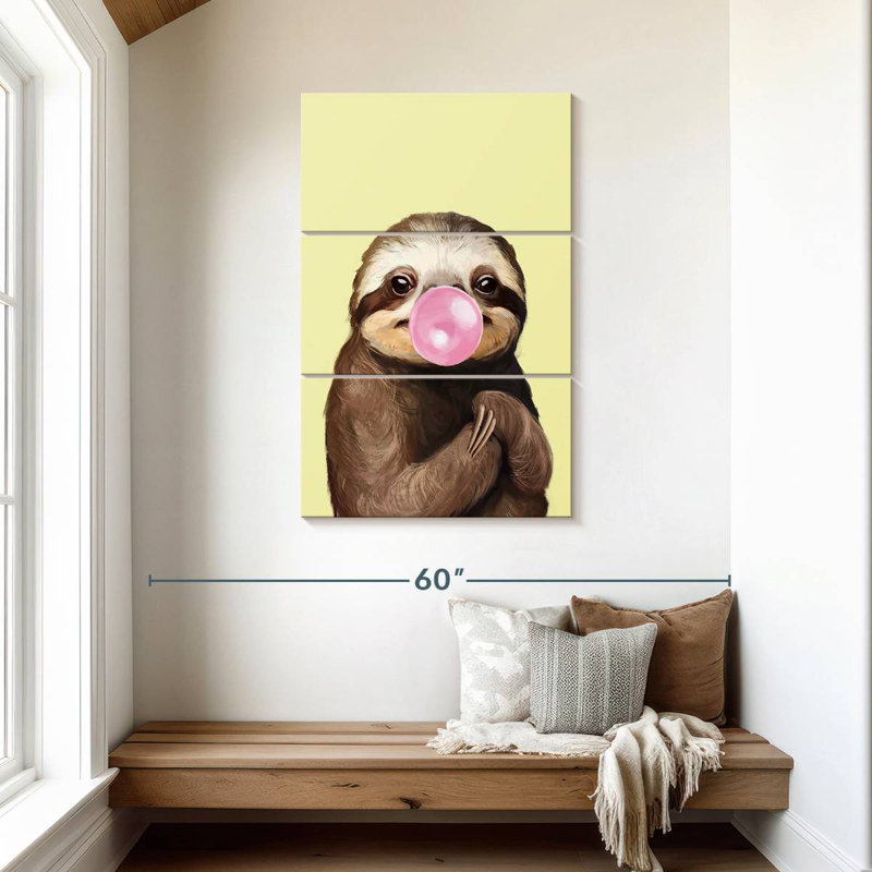 Ketti Bubble Gum Sloth I, H 45 po x l 28 po
