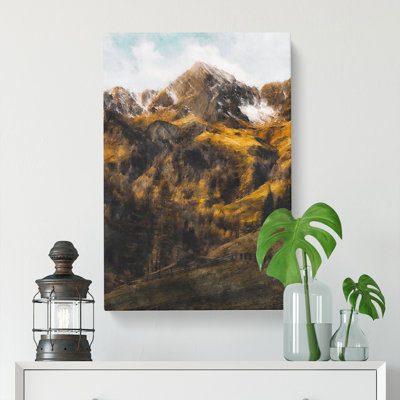 Mountain In Lappach Italy - Wrapped Canvas