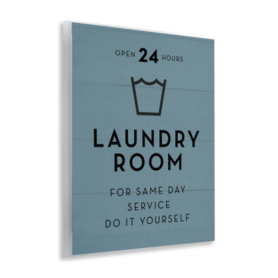 Laundry Do It Yourself Wall Plaque Art, design by Lettered and Lined